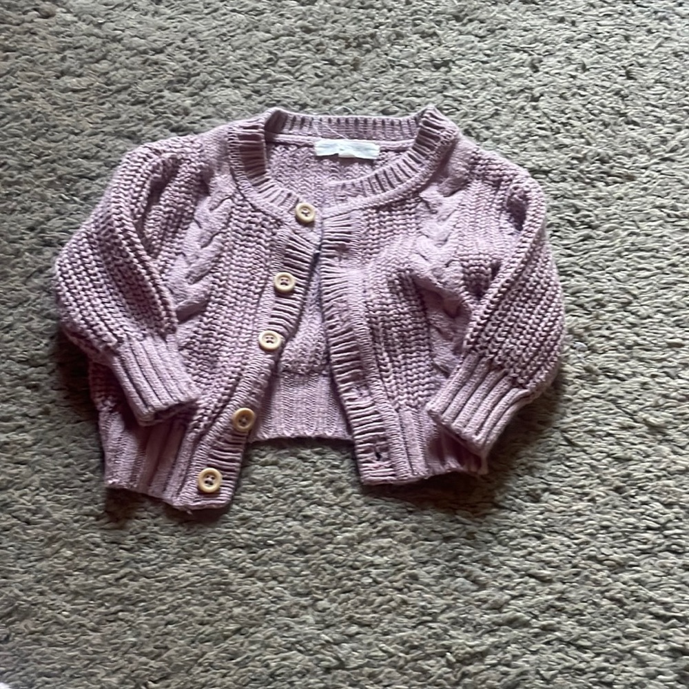 Grayson purple knot sweater